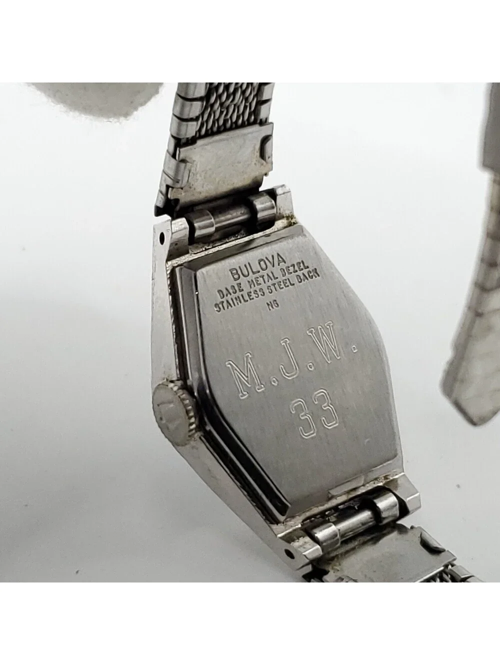 Vintage 1976 Bulova Womens 18mm Mechanical Blue Dial Watch Adjustable Running